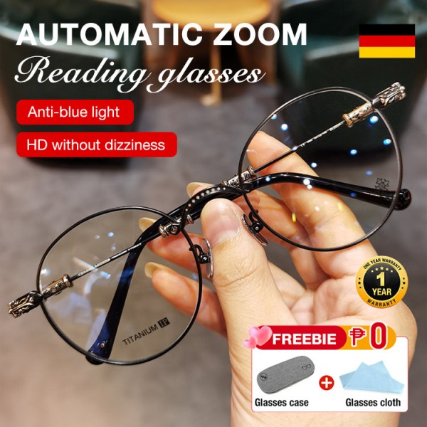 Automatic zoom reading glasses