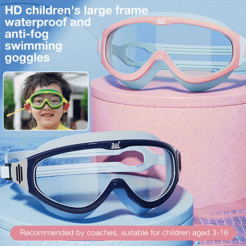 HD children large frame waterproof and anti-fog swimming goggles