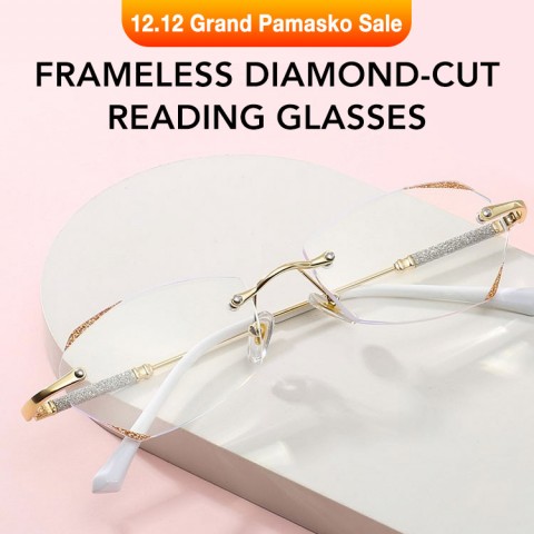 Frameless Irregular Reading Glasses