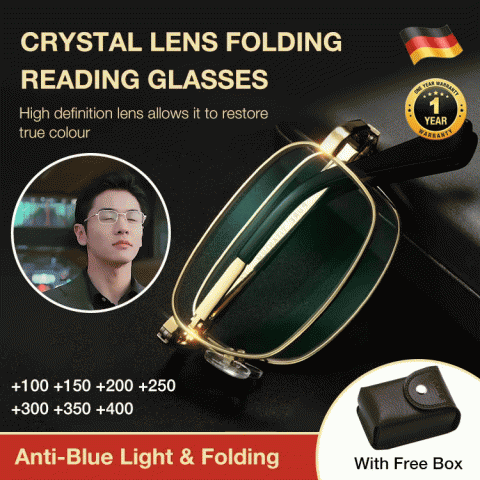 crystal lens folding reading glasses