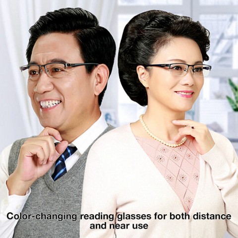 Photochromic progressive reading glasses