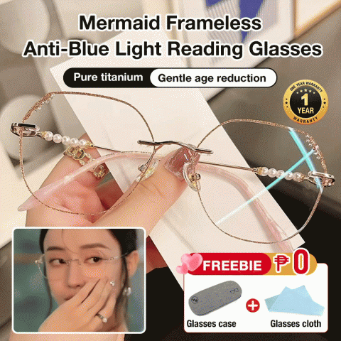 Mermaid Frameless Women Anti-Blue Light Reading Glasses