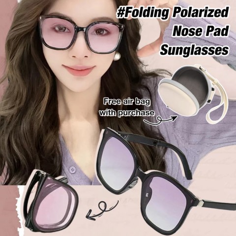 Folding Polarized Nose Pad Sunglasses