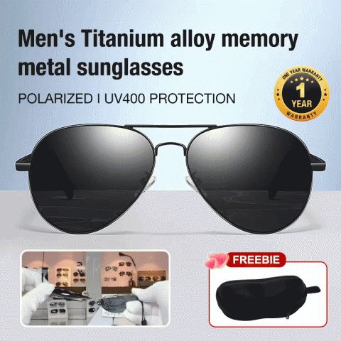Men Titanium alloy memory metal sunglasses