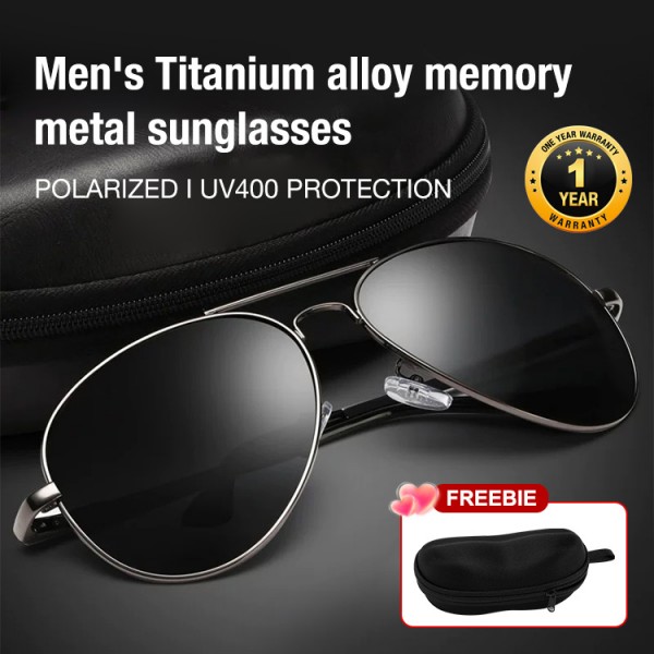 Men Titanium alloy memory metal sunglass..