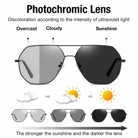 Polarized photochromic glasses