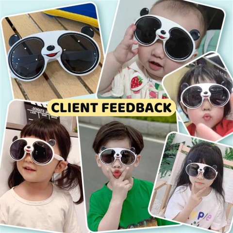 Kids Silicone Panda Sunglasses