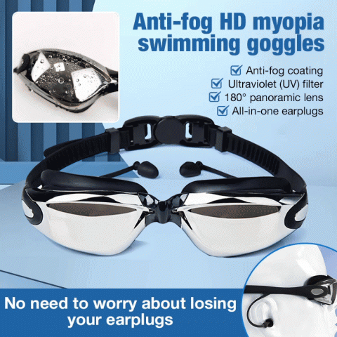 Anti-fog HD myopia swimming goggles