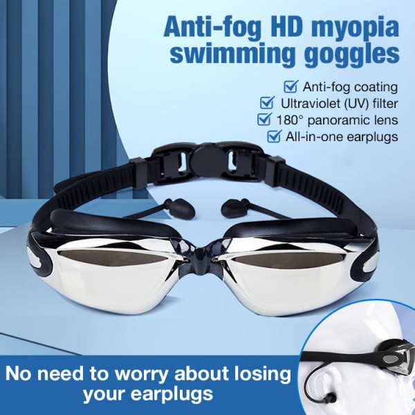 Anti-fog HD myopia swimming goggles..