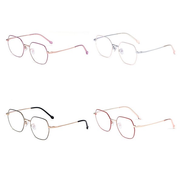 Ultra-light pure titanium retro polygonal glasses