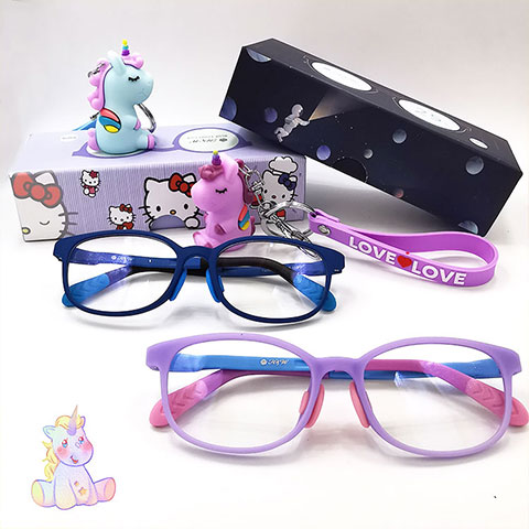 Unicorn color series children anti-blue light glasses