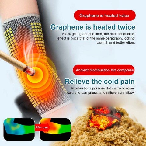 Graphene wormwood elbow pads