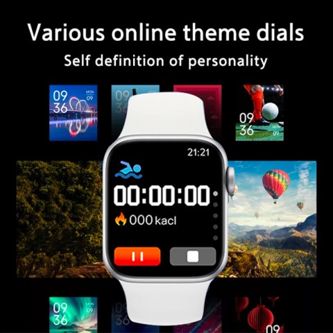 HELLO 2022 W18 Smart Watch Series 7 Men Women Waterproof Screen BT Call DIY Wallpaper Sport Series 8 (1.9")